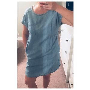 UNIGLO chambray dress, shirt sleeve - sz S